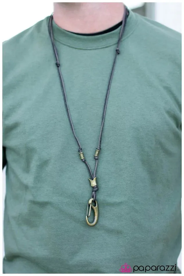Necklaces Paparazzi Necklace Shark Bait Brown Paparazzi Jewelry