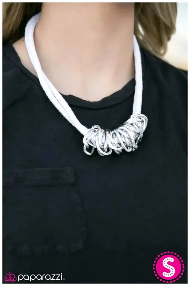 Necklaces Paparazzi Necklace Tell Me About It White Paparazzi Jewelry