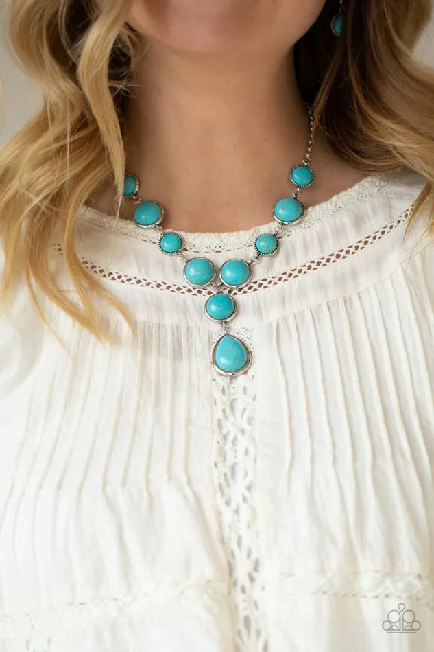Necklaces Paparazzi Necklace Terrestrial Trailblazer Blue Paparazzi Jewelry