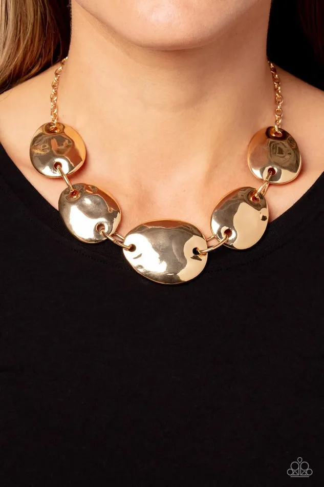 Necklaces Paparazzi Necklace That RING You Do Gold Paparazzi Jewelry