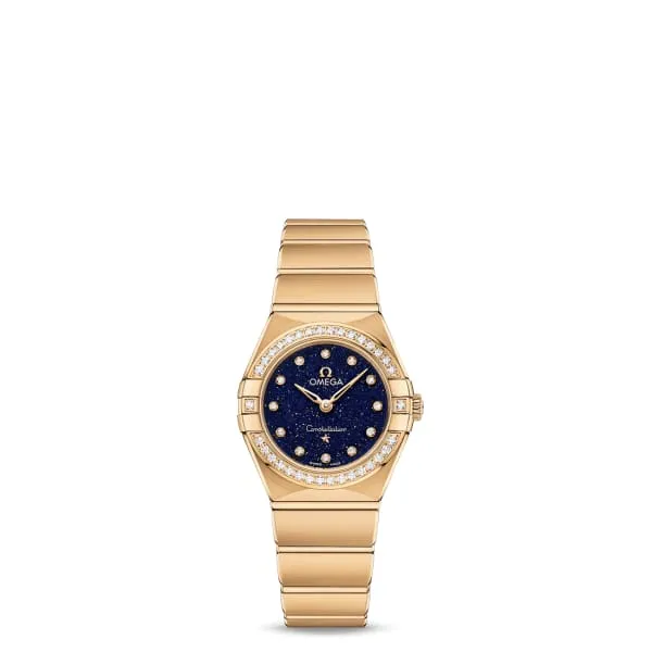 Omega Bracelets Omega Constellation 25mm Watch Ref 13155256053001 Blue Diamond Index Dial Diamond Bezel 18K Yellow Gold Bracelet Omega Bracelets Omega Constellation 25mm Watch Ref 13155256053001 Blue Diamond Index Dial Diamond Bezel 18K Yellow Gold Bracelet