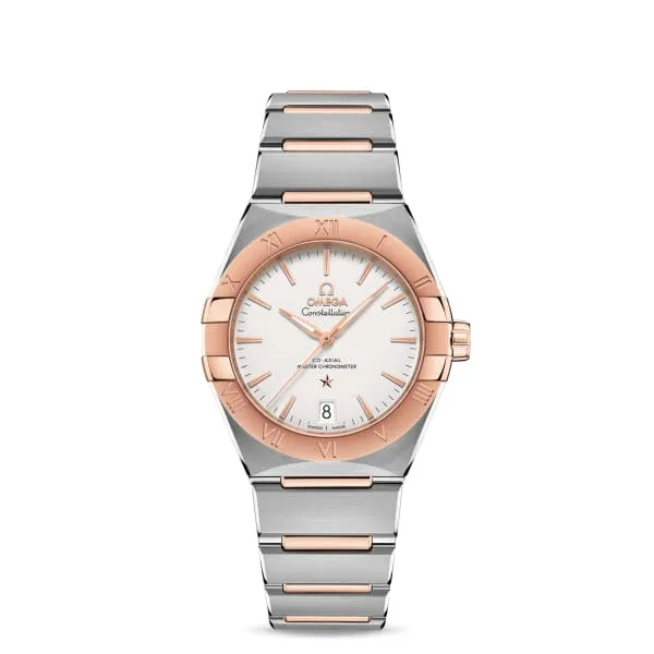 Omega Constellation 36mm Watch Ref 13120362002001 Silver Index Dial 18K Rose Gold Bezel Two Tone Stainless Steel 18K Rose Gold Bracelet Omega Bracelets Omega Constellation 36mm Watch Ref 13120362002001 Silver Index Dial 18K Rose Gold Bezel Two Tone Stainless Steel 18K Rose Gold Bracelet Omega Bracelets
