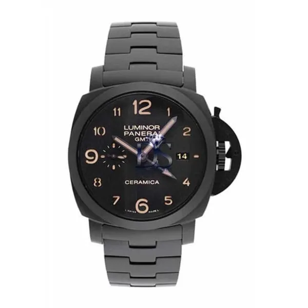 Panerai Luminor 1950 44mm Watch Ref PAM00438 Black Arabic Dial Black Ceramic Bracelet Panerai Bracelets Panerai Luminor 1950 44mm Watch Ref PAM00438 Black Arabic Dial Black Ceramic Bracelet Panerai Bracelets