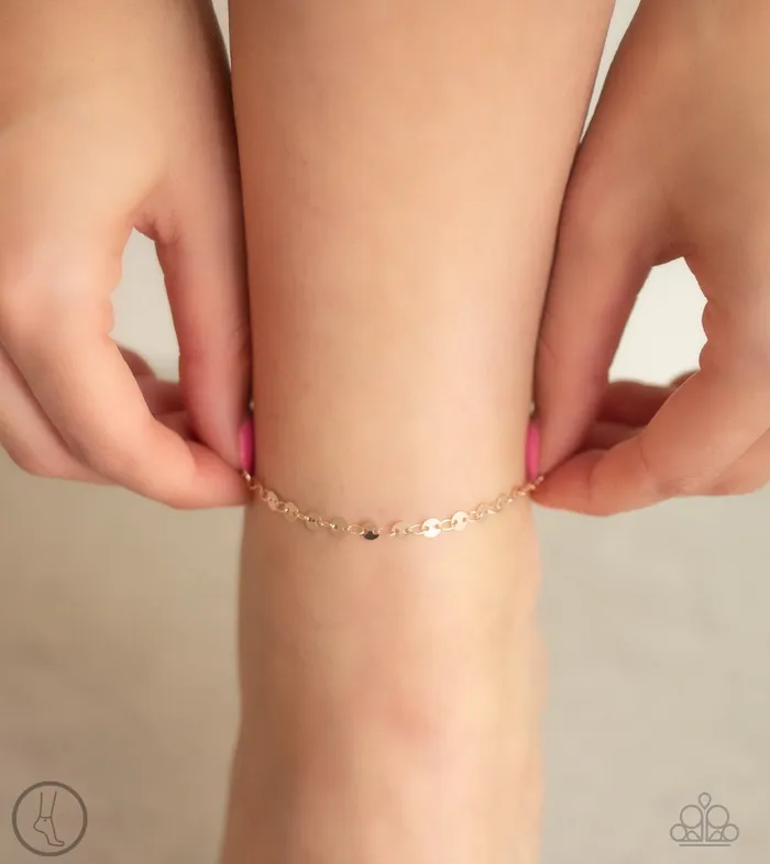 Paparazzi Anklet Beach Shimmer Rose Gold Paparazzi Jewelry Earrings