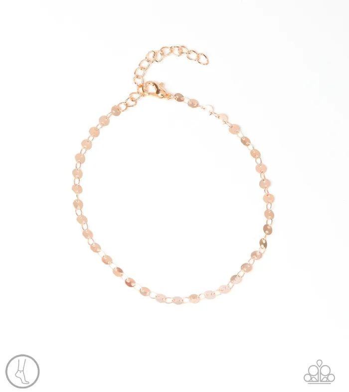 Paparazzi Anklet Beach Shimmer Rose Gold Paparazzi Jewelry Earrings