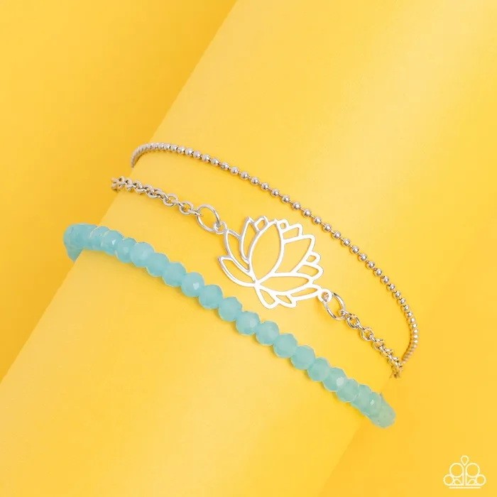 Paparazzi Bracelet A LOTUS Like This Blue Paparazzi Jewelry Bracelets