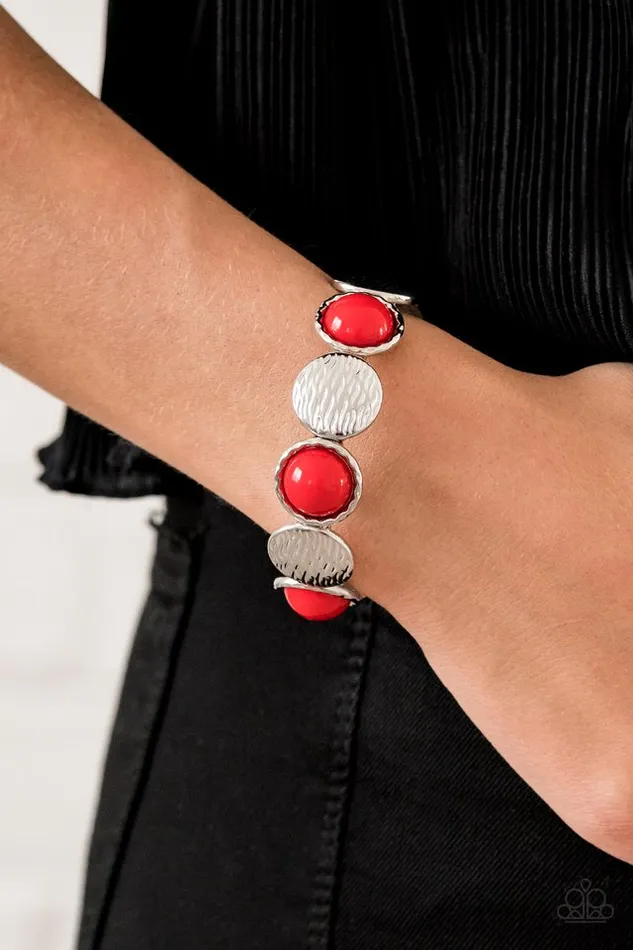 Paparazzi Bracelet Boardwalk Boho Red Paparazzi Jewelry Bracelets