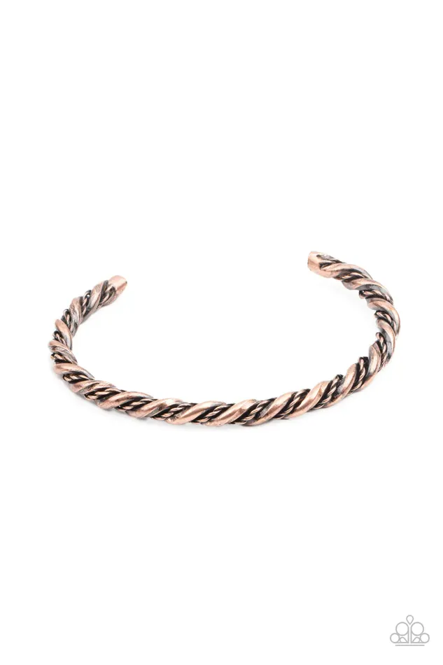 Paparazzi Bracelet Combat Ready Copper Paparazzi Jewelry Bracelets