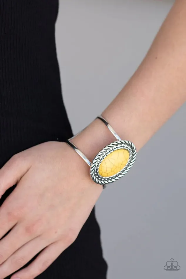 Paparazzi Bracelet Desert Aura Yellow Paparazzi Jewelry Bracelets