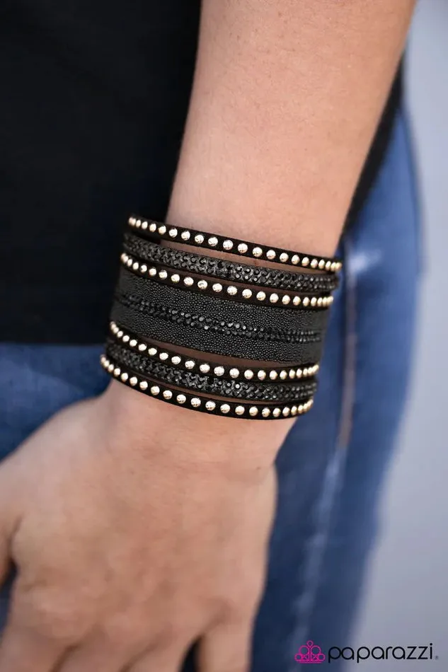 Paparazzi Bracelet Full SPARKLE Ahead Black Paparazzi Jewelry Bracelets