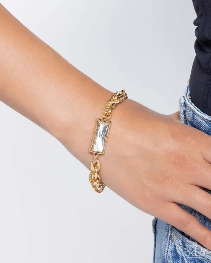 Paparazzi Bracelet Grungy Gait Gold Paparazzi Jewelry Bracelets