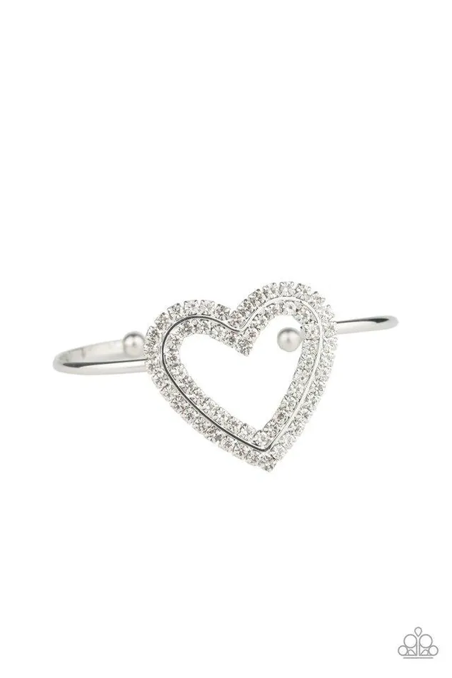 Paparazzi Bracelet Heart Opener White Paparazzi Jewelry Bracelets