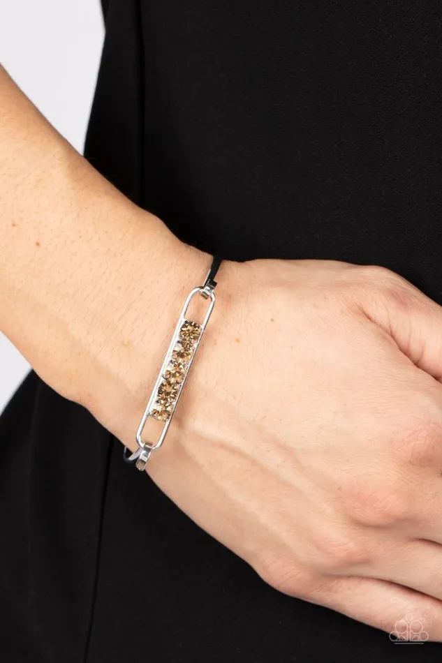 Paparazzi Bracelet In CHARMS Way Brown Paparazzi Jewelry Bracelets