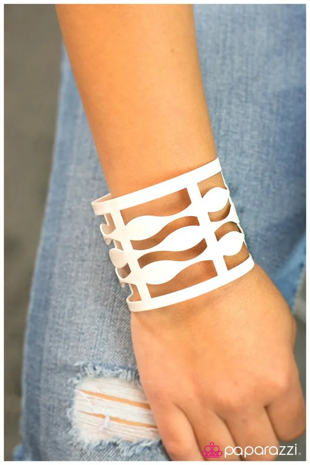 Paparazzi Bracelet On My Radar White Paparazzi Jewelry Bracelets