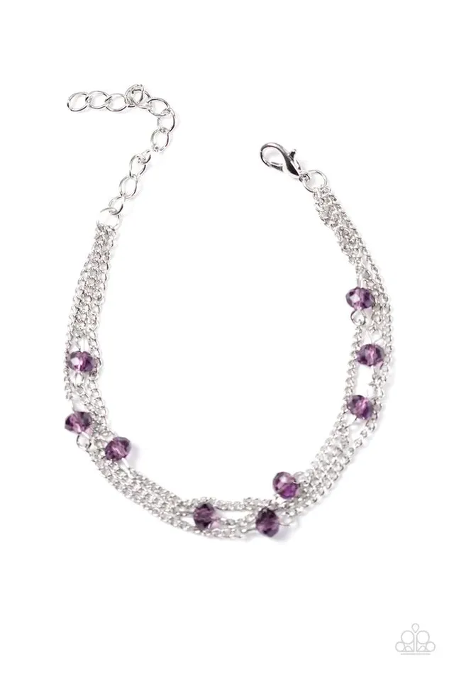 Paparazzi Bracelet Shine Brightly Purple Paparazzi Jewelry Bracelets