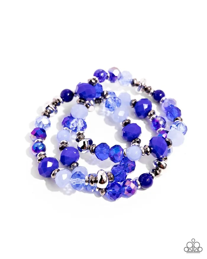 Paparazzi Bracelet Stack of GLASS Blue Paparazzi Jewelry Bracelets Paparazzi Bracelet Stack of GLASS Blue Paparazzi Jewelry Bracelets