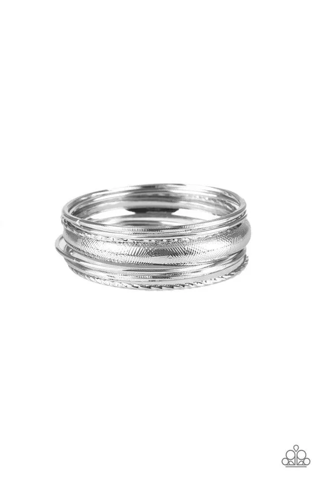 Paparazzi Bracelet The Customer Is Always BRIGHT Silver Paparazzi Jewelry Bracelets