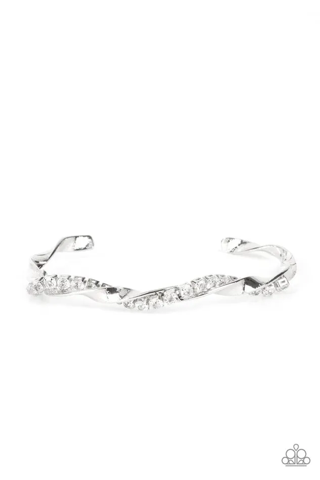 Paparazzi Bracelet Twisted Twinkle White Paparazzi Jewelry Bracelets Paparazzi Bracelet Twisted Twinkle White Paparazzi Jewelry Bracelets