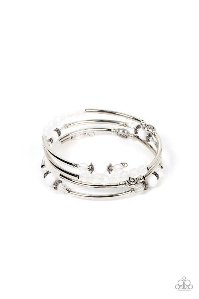 Paparazzi Bracelet Whimsically Whirly White Paparazzi Jewelry Bracelets Paparazzi Bracelet Whimsically Whirly White Paparazzi Jewelry Bracelets