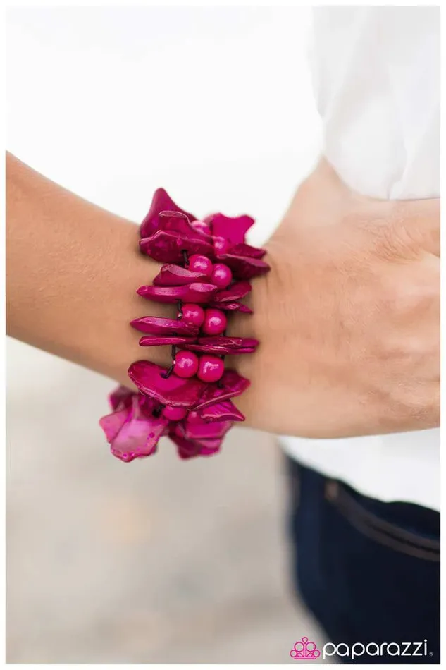 Paparazzi Bracelet WOODwinked Pink Paparazzi Jewelry Bracelets