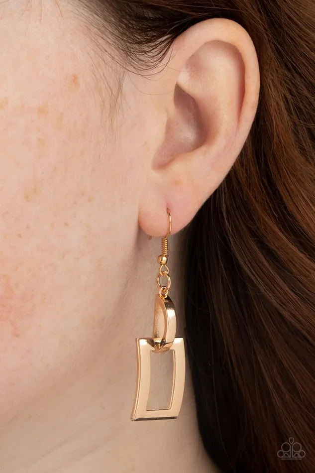 Paparazzi Earring Blazing Buckles Gold Paparazzi Jewelry Earrings Paparazzi Earring Blazing Buckles Gold Paparazzi Jewelry Earrings
