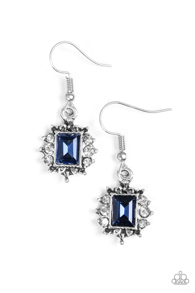 Paparazzi Earring Cant Stop The REIGN Blue Paparazzi Jewelry Earrings