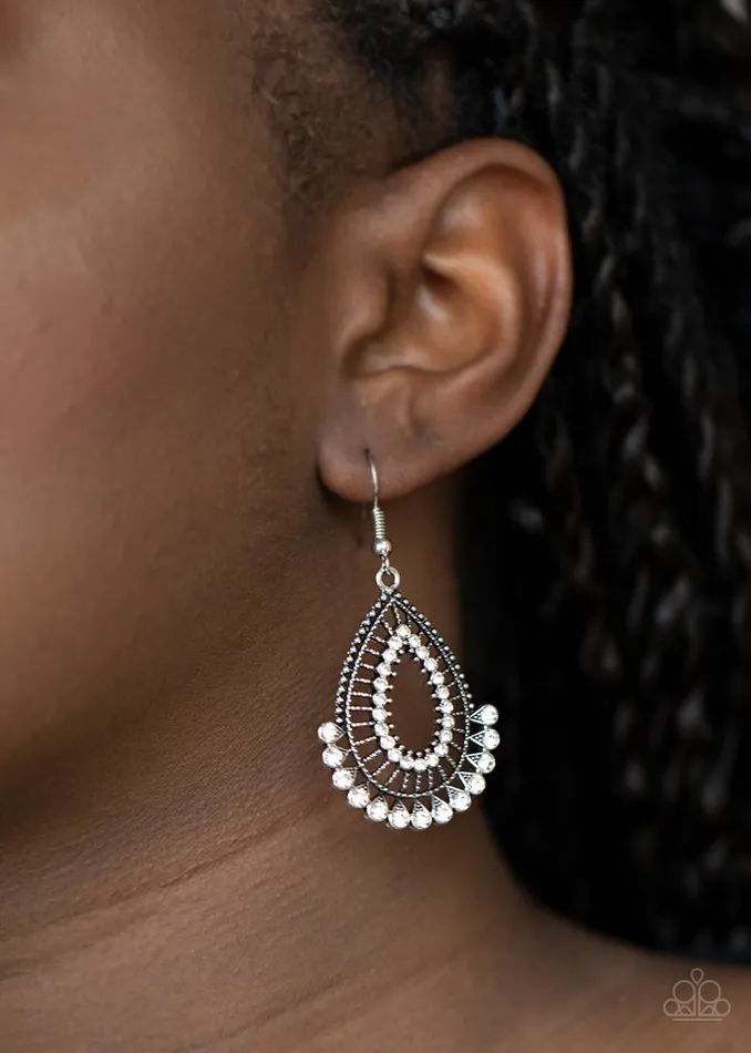 Paparazzi Earring Castle Collection White Paparazzi Jewelry Earrings