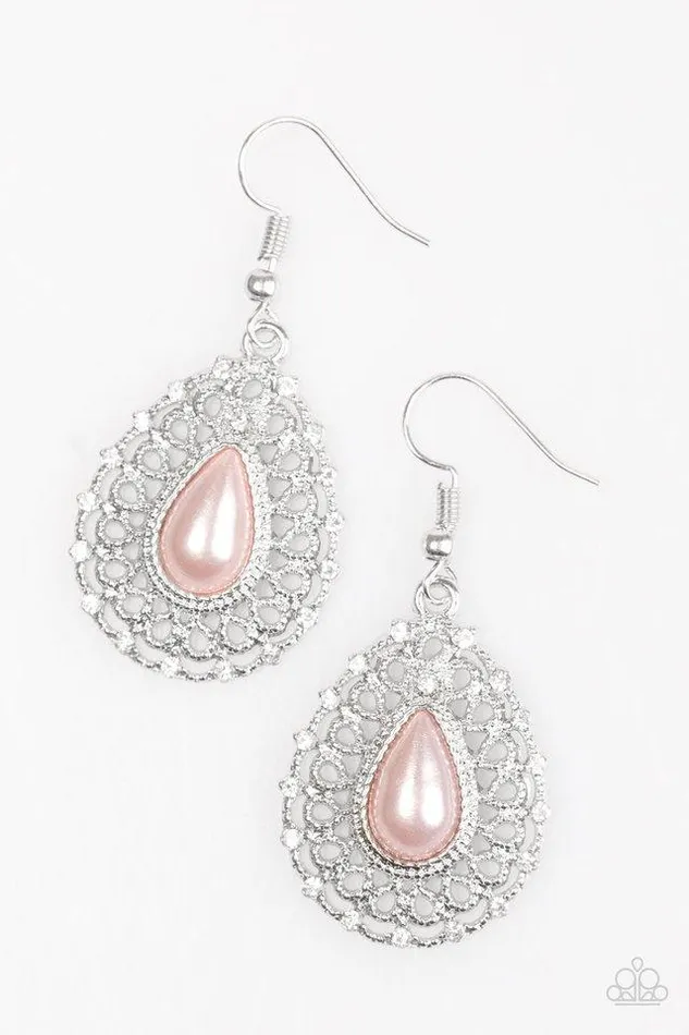 Paparazzi Earring Court Chic Pink Paparazzi Jewelry Earrings