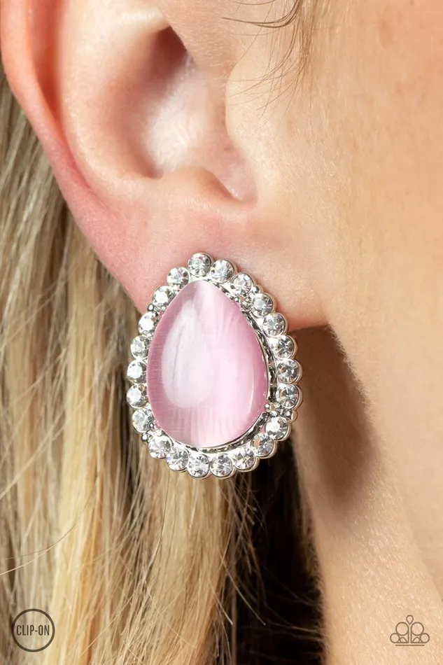 Paparazzi Earring Downright Demure Pink Paparazzi Jewelry Earrings
