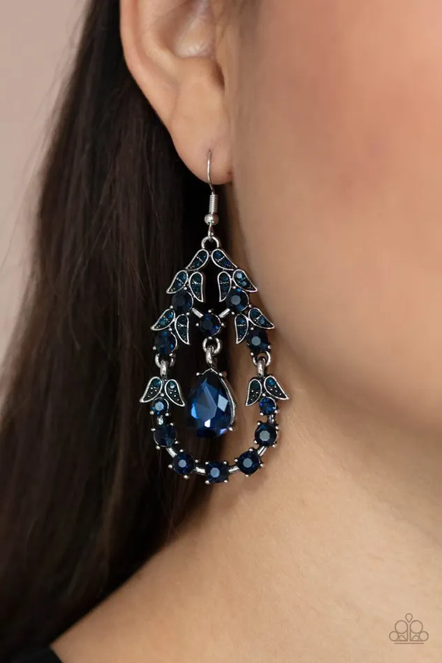 Paparazzi Earring Garden Decorum Blue Paparazzi Jewelry Earrings