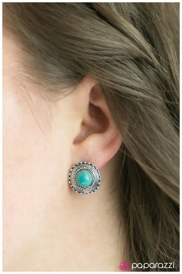 Paparazzi Earring Girl In A Country Song Blue Paparazzi Jewelry Earrings