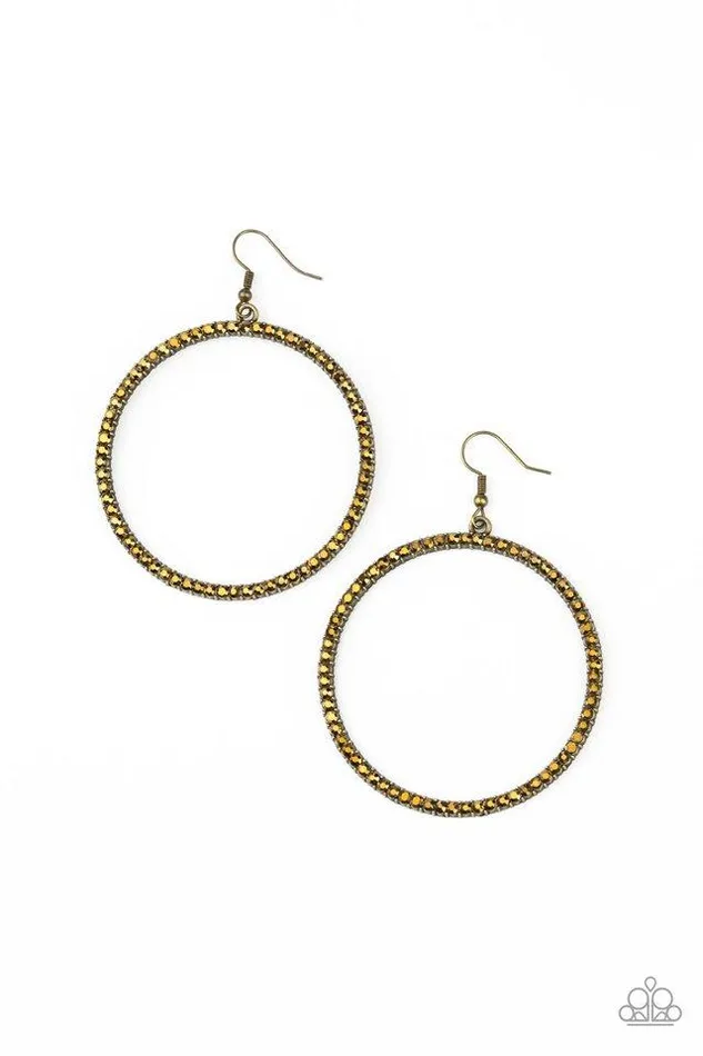 Paparazzi Earring Just Add Sparkle Brass Paparazzi Jewelry Earrings