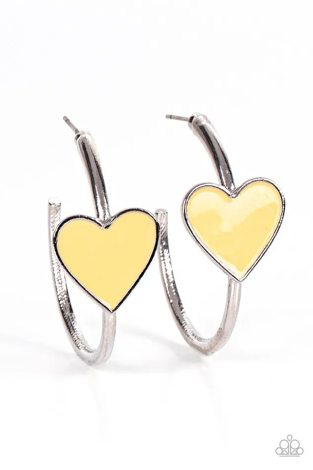 Paparazzi Earring Kiss Up Yellow Paparazzi Jewelry Earrings Paparazzi Earring Kiss Up Yellow Paparazzi Jewelry Earrings