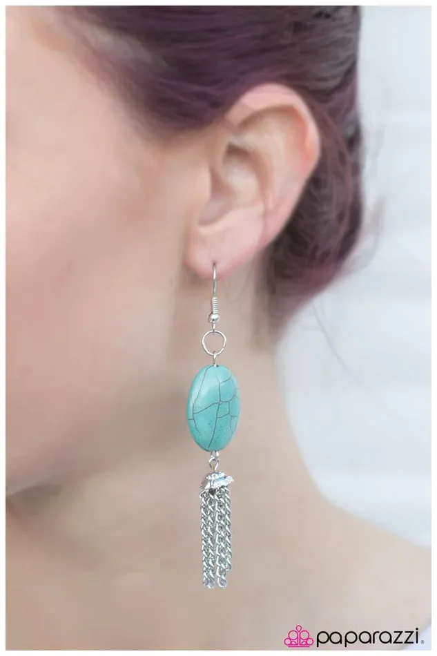 Paparazzi Earring Natural Living Blue Paparazzi Jewelry Earrings