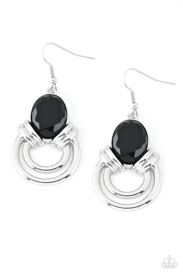 Paparazzi Earring Real Queen Black Paparazzi Jewelry Earrings