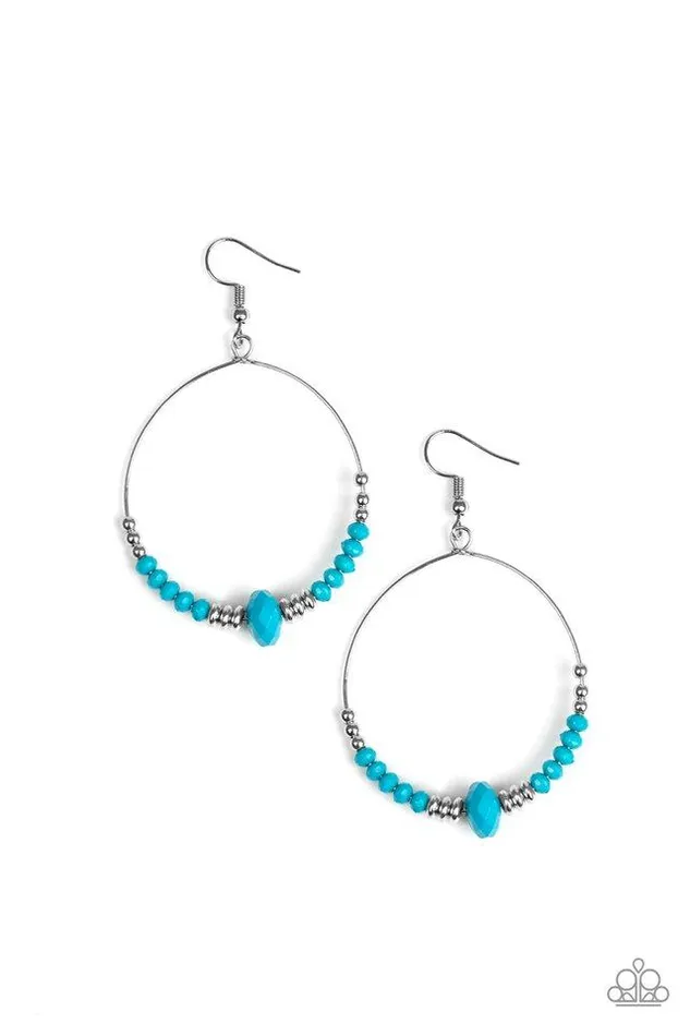 Paparazzi Earring Retro Rural Blue Paparazzi Jewelry Earrings