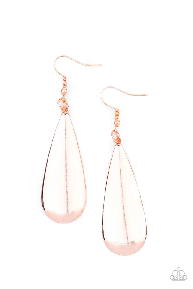 Paparazzi Earring The Drop Off Copper Paparazzi Jewelry Earrings Paparazzi Earring The Drop Off Copper Paparazzi Jewelry Earrings