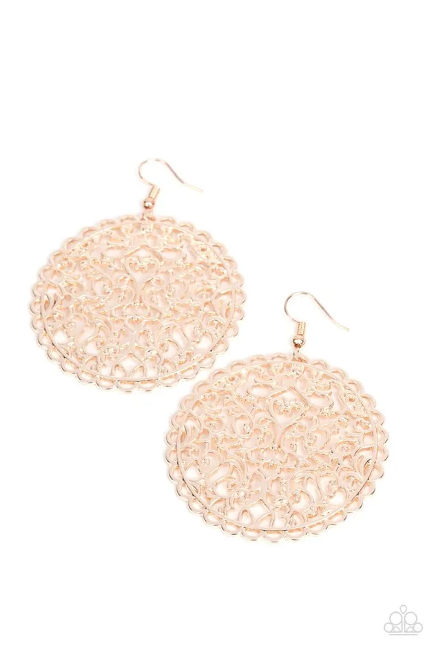 Paparazzi Earring The Whole Nine VINEYARDS Rose Gold Paparazzi Jewelry Earrings Paparazzi Earring The Whole Nine VINEYARDS Rose Gold Paparazzi Jewelry Earrings