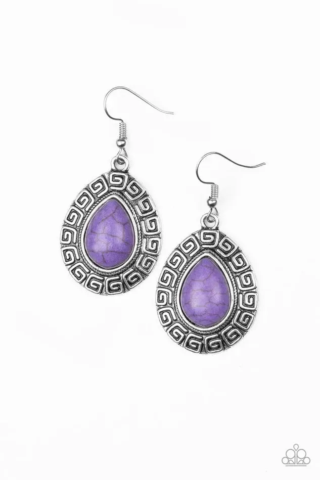 Paparazzi Earring Tribal Tango Purple Paparazzi Jewelry Earrings