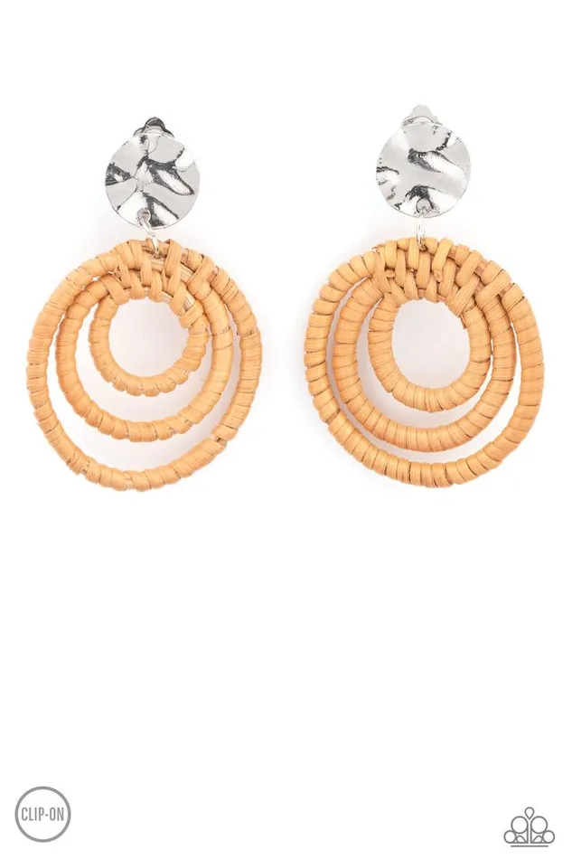 Paparazzi Earring Whimsically Wicker Brown Paparazzi Jewelry Earrings Paparazzi Earring Whimsically Wicker Brown Paparazzi Jewelry Earrings