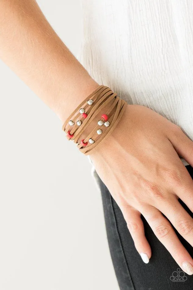 Paparazzi Jewelry Bracelets Paparazzi Bracelet Colorfully Coachella Red