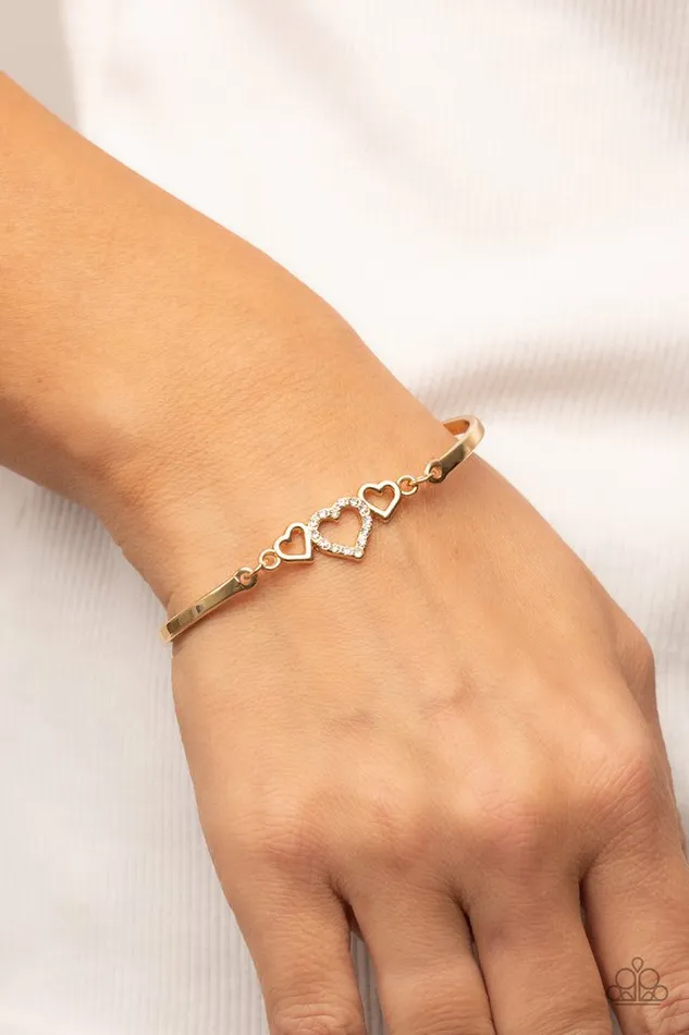 Paparazzi Jewelry Bracelets Paparazzi Bracelet Cupids Confessions Gold