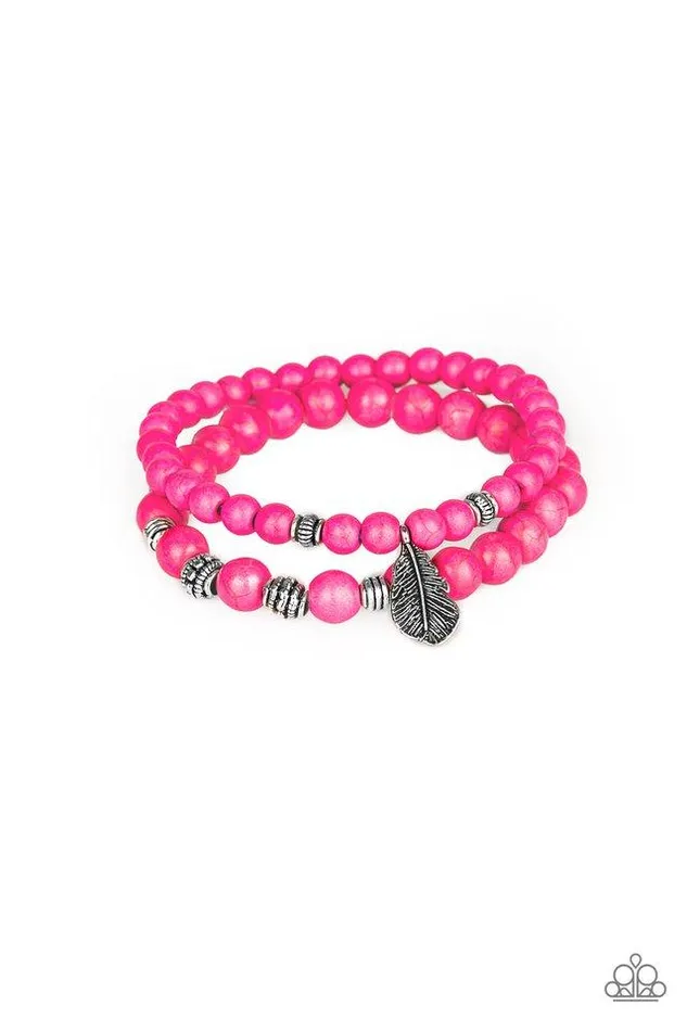 Paparazzi Jewelry Bracelets Paparazzi Bracelet Desert Dove Pink