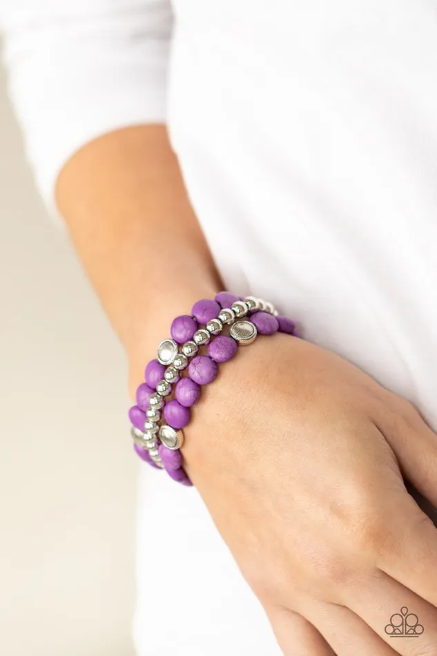 Paparazzi Jewelry Bracelets Paparazzi Bracelet Desert Verbena Purple