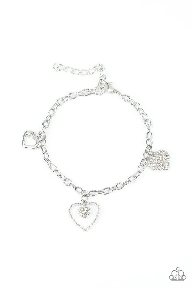 Paparazzi Jewelry Bracelets Paparazzi Bracelet Hearts and Harps White