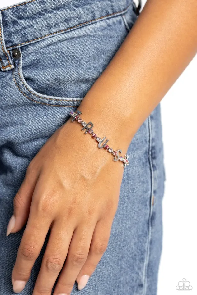 Paparazzi Jewelry Bracelets Paparazzi Bracelet I Will Trust In You Pink