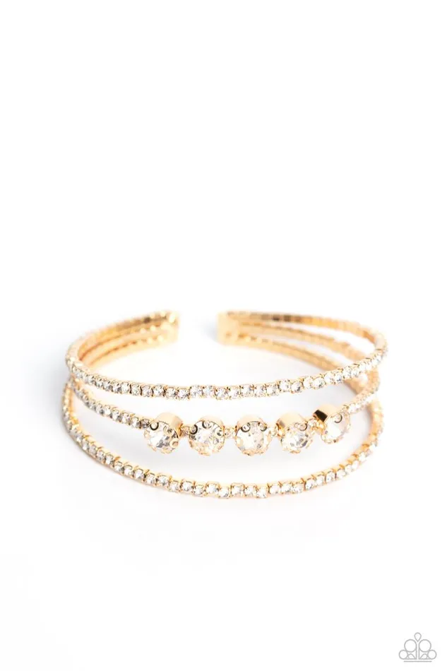 Paparazzi Jewelry Bracelets Paparazzi Bracelet Lucid Layers Gold