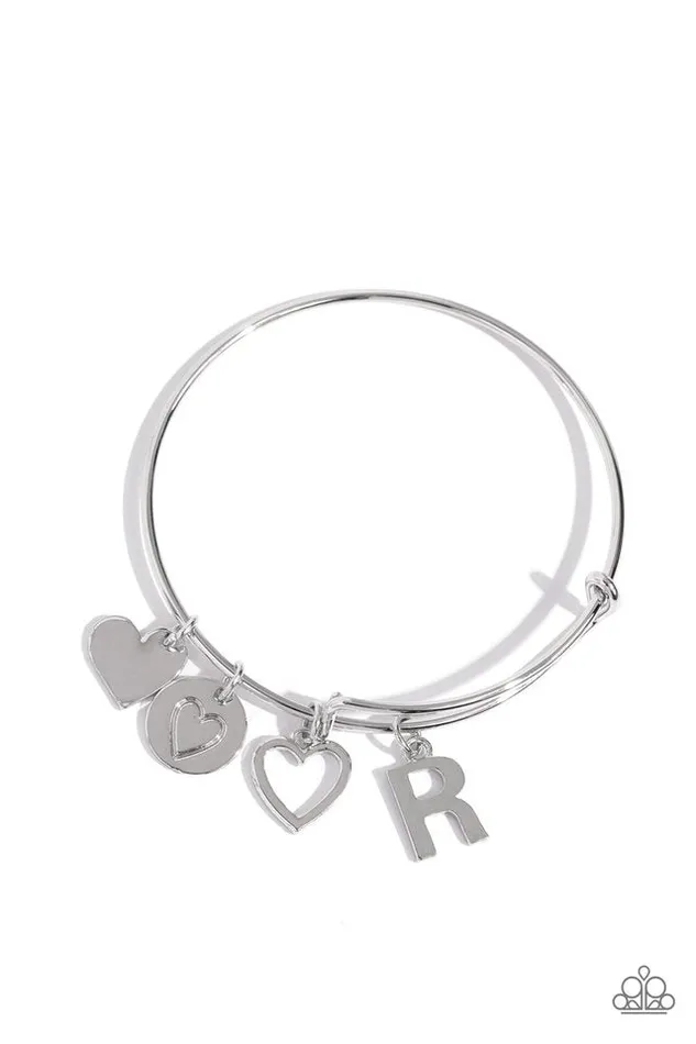 Paparazzi Jewelry Bracelets Paparazzi Bracelet Making It INITIAL Silver R Paparazzi Jewelry Bracelets Paparazzi Bracelet Making It INITIAL Silver R