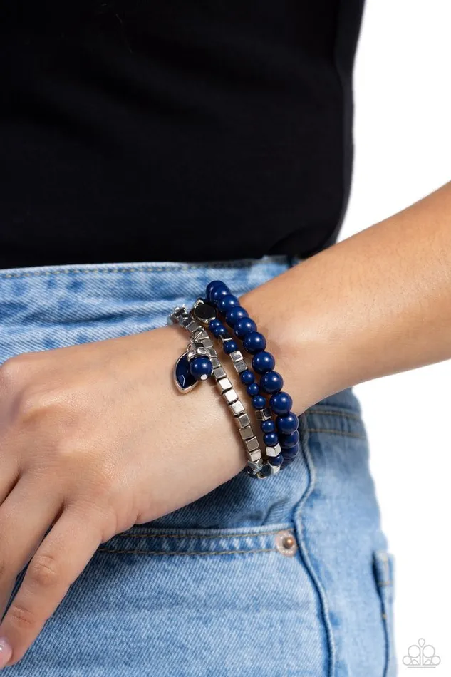 Paparazzi Jewelry Bracelets Paparazzi Bracelet Redefined Romance Blue