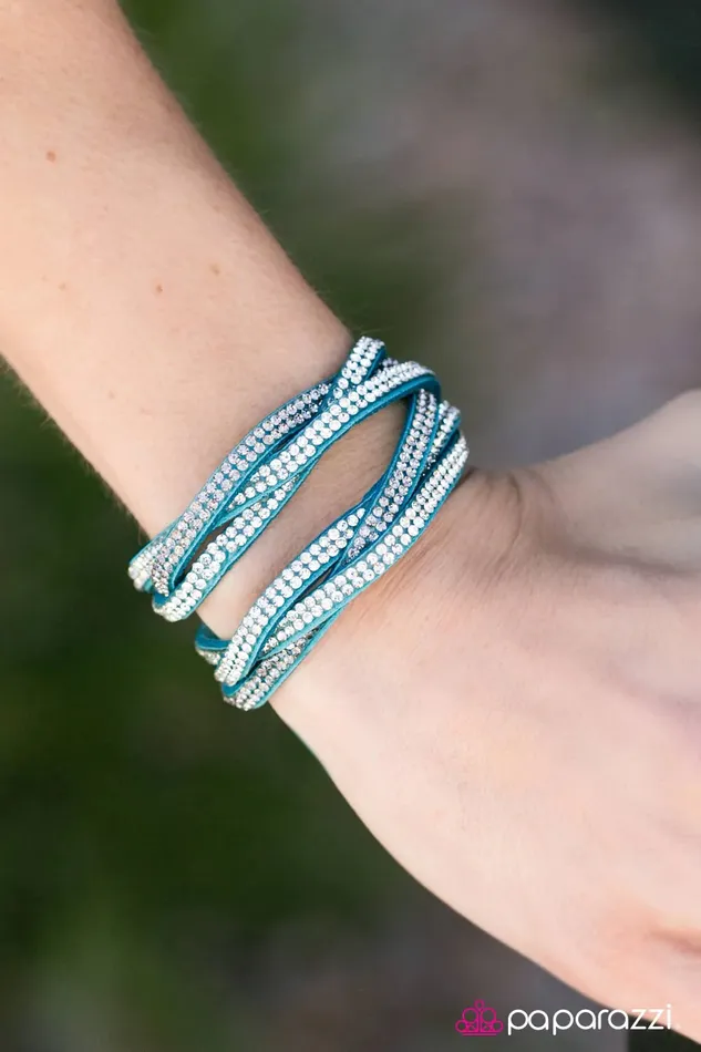 Paparazzi Jewelry Bracelets Paparazzi Bracelet Send In The Sparkle Blue